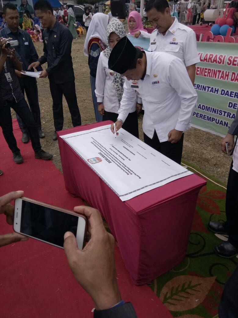 Penandatanganan Deklarasi SRA Lamsel oleh PJ. Bupati Lamsel