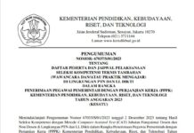 DAFTAR PESERTA DAN JADWAL PELAKSANAAN SKT PPPK KEMDIKBUDRISTEK 2023