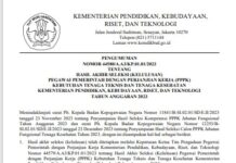 Hasil Akhir (Kelulusan) PPPK Kebutuhan Tenaga Teknis dan Tenaga Kesehatan Kemdikbudristek 2023