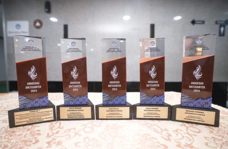 Unila Borong Empat Emas Satu Perunggu Anugerah Diktisaintek 2024
