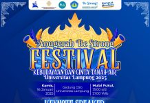 Unila Helat Anugerah Be Strong Festival Kebudayaan dan Cinta Tanah Air