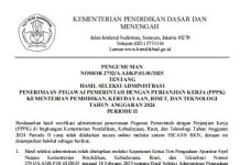 Hasil Seleksi Administrasi Penerimaan PPPK Kemdikbudristek TA 2024 Periode II
