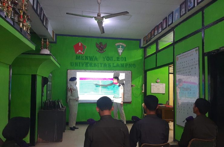 Menwa Batalyon 201 Unila Laksanakan Kursus Dinas Staf