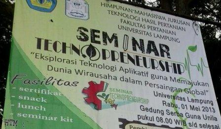 Seminar Technopreneur HMJ THP Hadir di Awal Mei 2013
