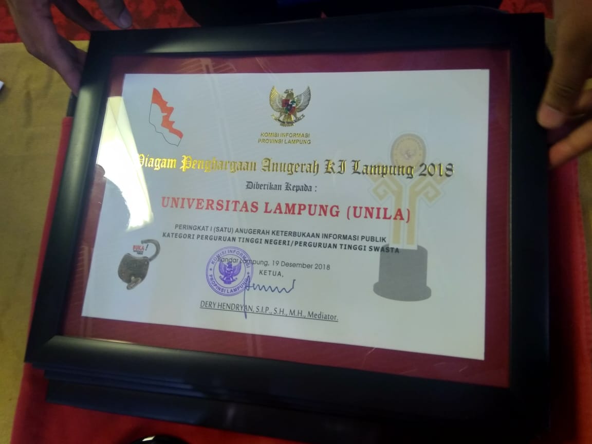 Unila Raih Peringkat I Keterbukaan Informasi Publik