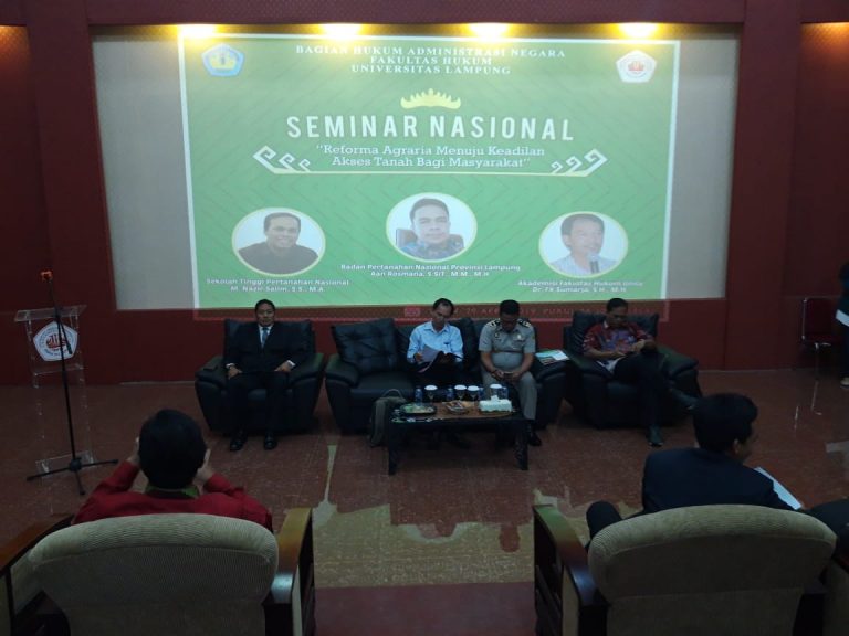 Mahasiswa FH Ikuti Semnas Pertanahan