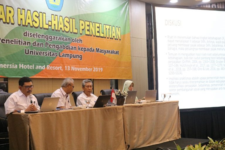 328 Periset Unila Sajikan Hasil Penelitian