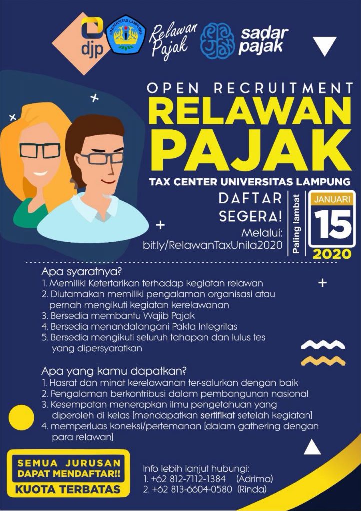 OPEN RECRUITMENT RELAWAN PAJAK 2020