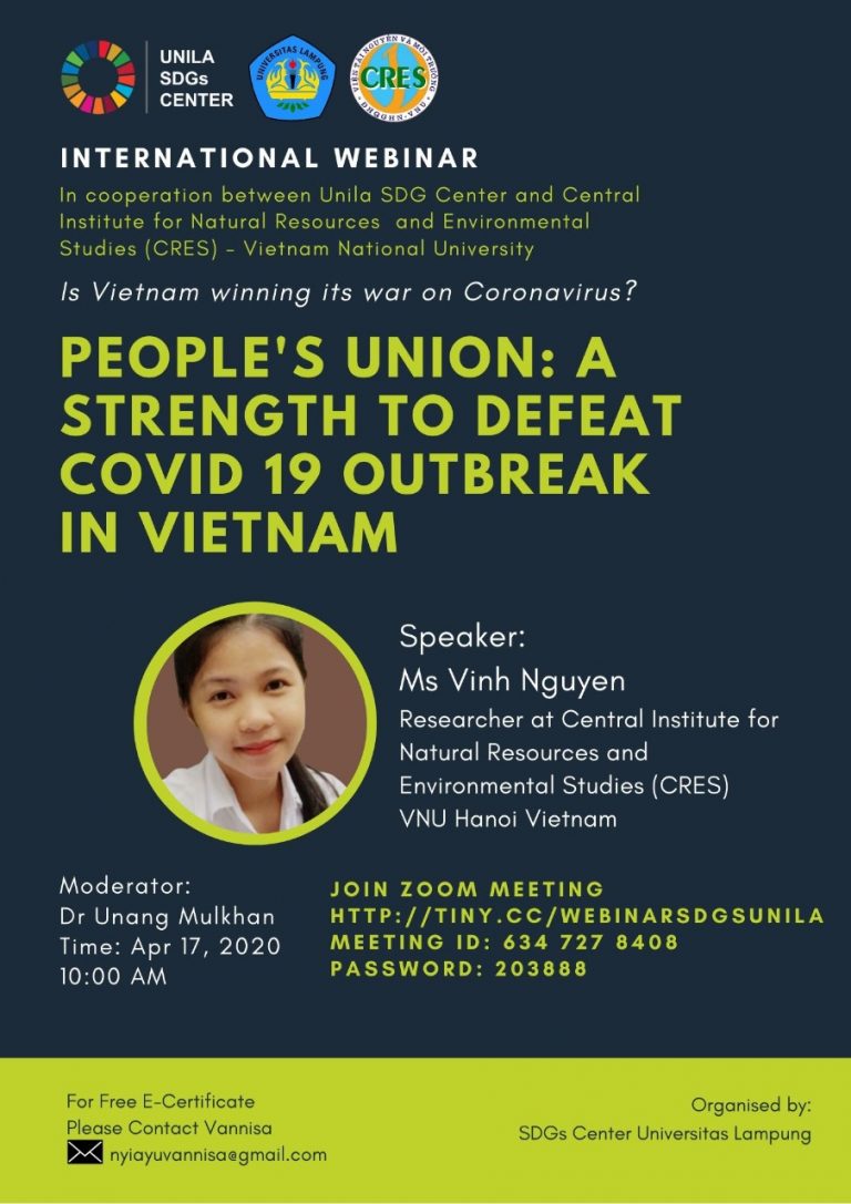 Seminar Internasional : Is Vietnam Winning its War on Coronavirus