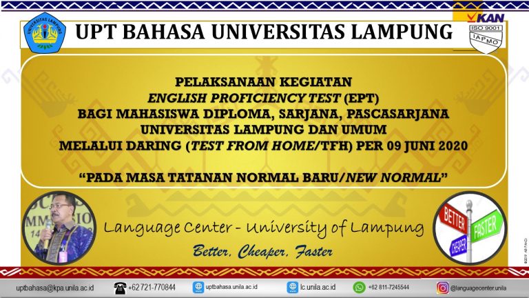Mekanisme Layanan UPT Bahasa New Normal