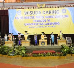 Unila Mewisuda 447 lulusan Periode VI 2019-2020 Secara Daring