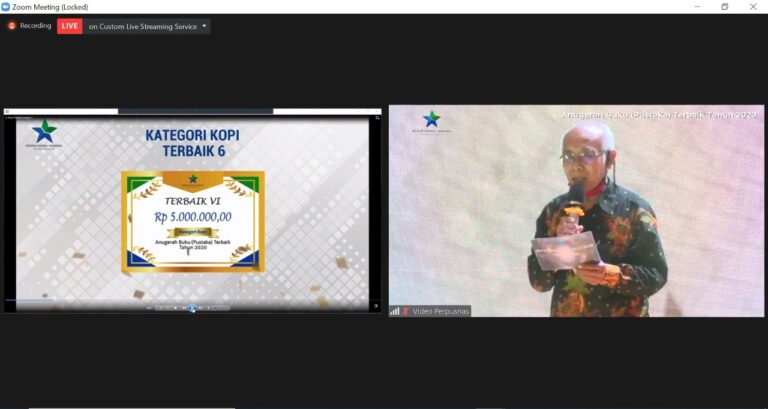 Dosen Unila Raih Anugerah Pustaka Terbaik 2020