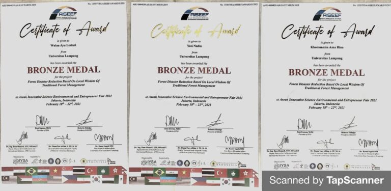 Tiga Mahasiswa Unila Raih Perunggu AISEEF