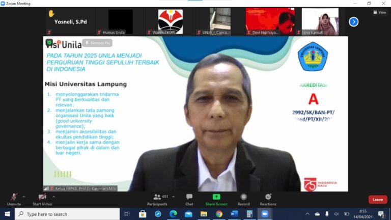 Rektor Ikuti Webinar Revitalisasi Pancasila pada Masa Pandemi Covid-19