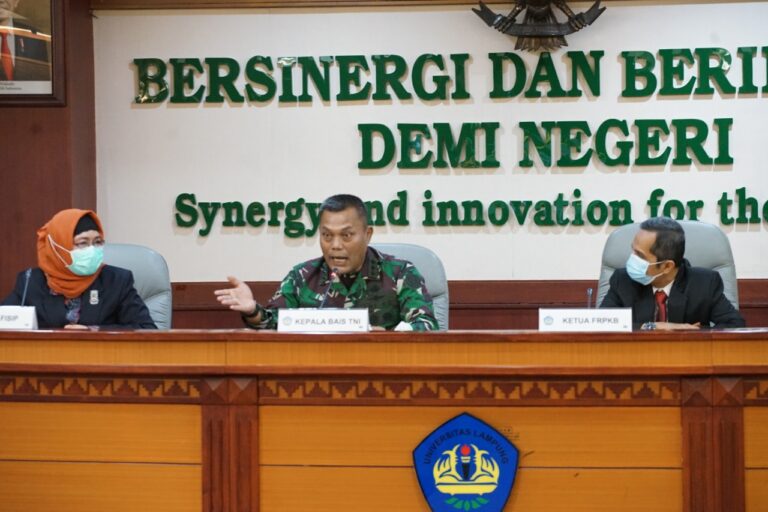 Unila-FRPKB-BAIS TNI Kerja Sama Cegah Radikalisme di Kalangan Milenial
