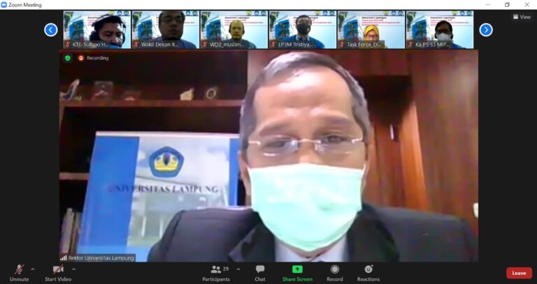 Asesmen Lapangan S3 MIPA Digelar Daring