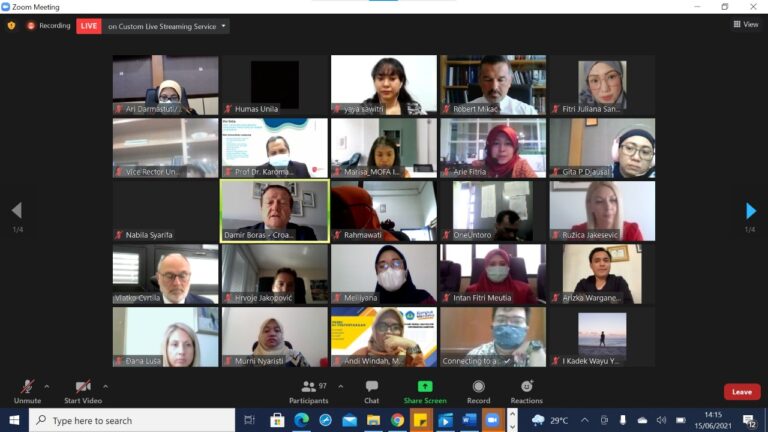 Rektor Beri Sambutan Pembukaan Indonesia-Croatia International Joint Online Summer School 2021