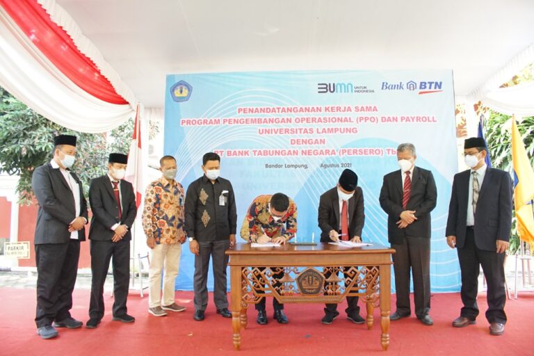 Penandatanganan PKS Unila dan Bank BTN