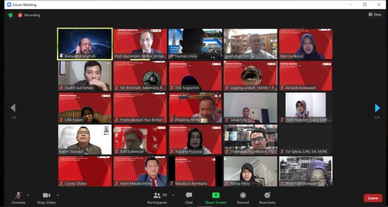 Rektor Narasumber Webinar Kepemimpinan Pancasila