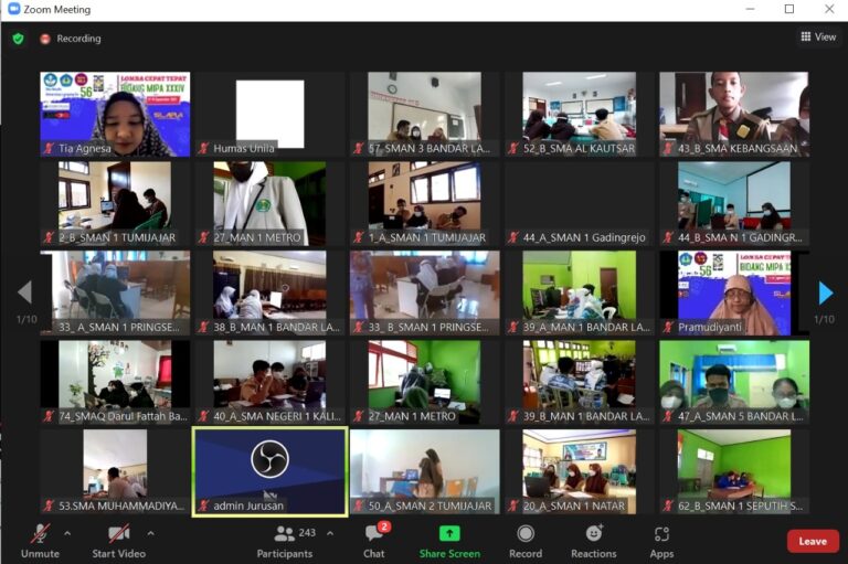 LCT XXXIV Bidang MIPA FKIP Semarakkan Dies Natalis Unila ke 56