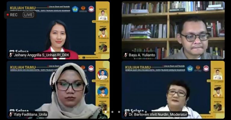 Rektor Buka Kuliah Tamu FISIP secara Virtual