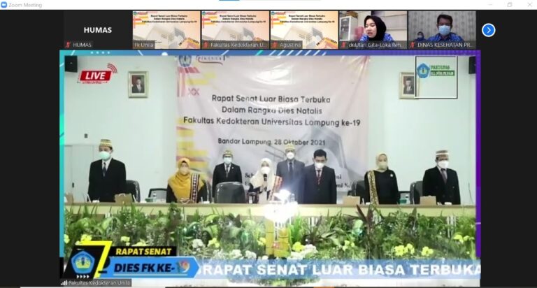 Dies Natalis ke-19, FK Unila Usung Tema Sehat dan Berprestasi di Era Pandemi