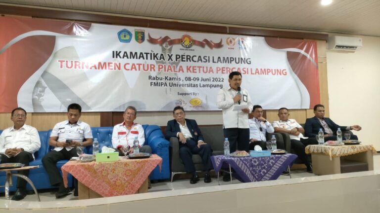 Ikamatika FMIPA Unila Bersama Pengprov Percasi Lampung Sukses Gelar Turnamen Catur