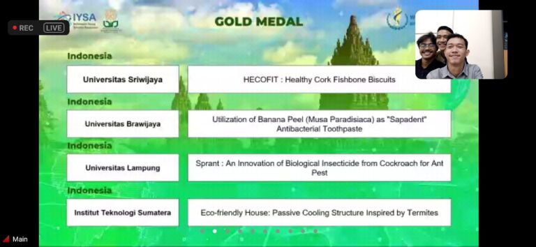 Lima Tim Unila Raih 2 Emas dan 3 Perak di WYIIA 2022 