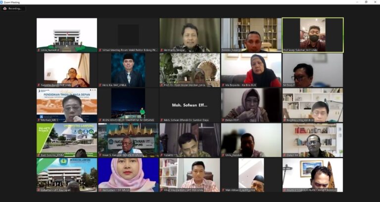 Unila dan Dewas BLU Gelar Rakor Virtual