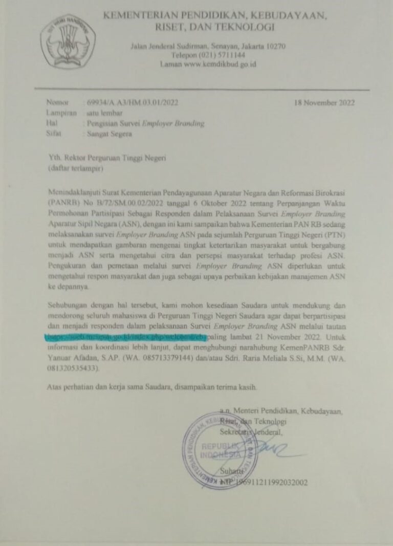 Pengisian Survei Employer Branding ASN