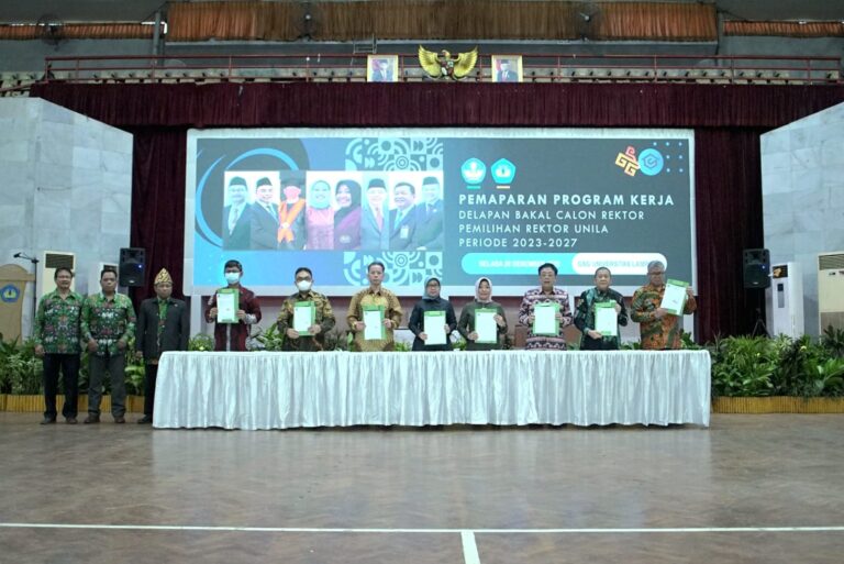 Delapan Bakal Calon Rektor Unila Paparkan Visi Misi dan Progja