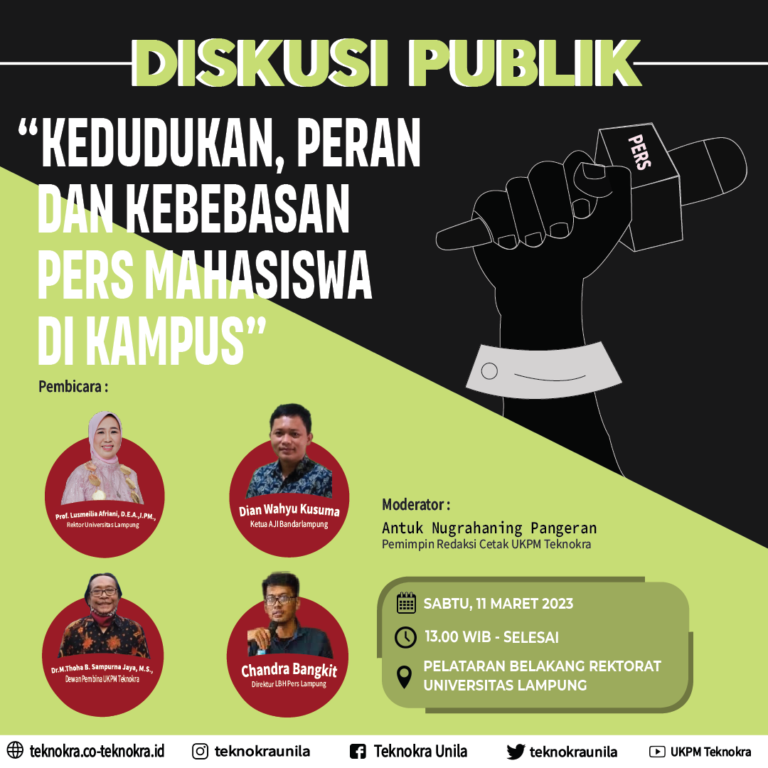 Teknokra Akan Gelar Diskusi Publik, Bentuk Penyadaran Posisi Persma