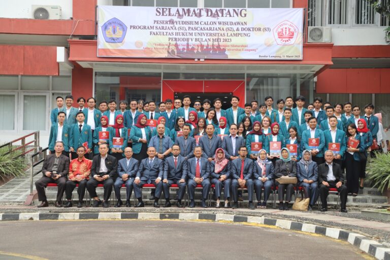 FH Unila Gelar Yudisium untuk 130 Calon Wisudawan