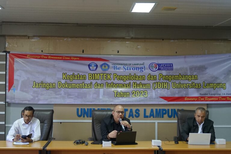 Unila Gelar Bimtek Pengelolaan JDIH