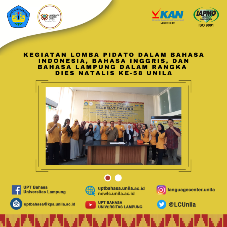 UPT Bahasa Gelar Lomba Pidato Tiga Bahasa
