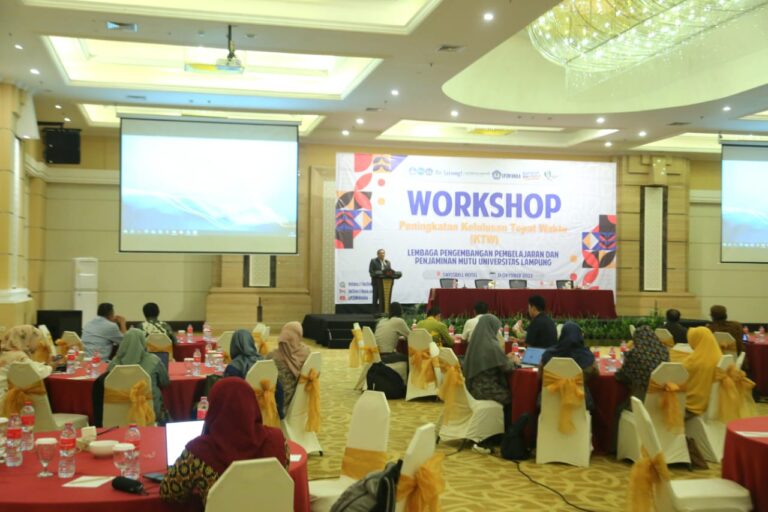 Unila Gelar Workshop Peningkatan Kelulusan Tepat Waktu