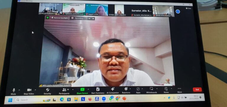 Warek Akademik Buka Asesmen Akreditasi Klinik Unila Secara Daring