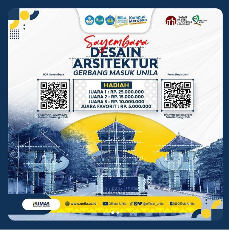 Bangun Kampus Peradaban, Unila Adakan Sayembara Desain Gerbang Masuk