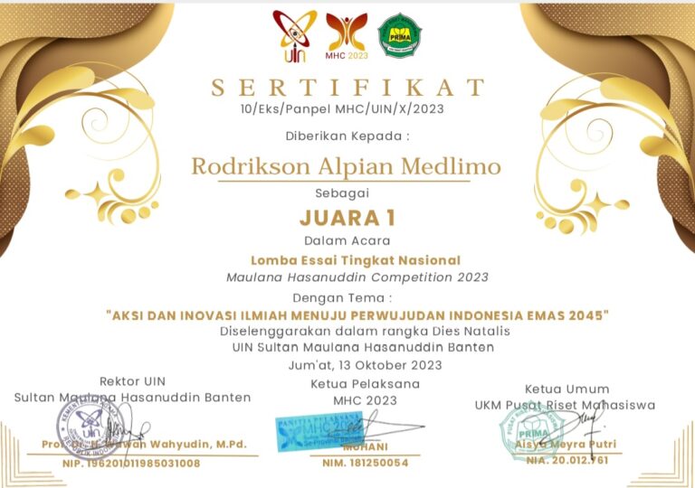 Dua Prestasi Mahasiswa Unila dalam Kompetisi Esai Nasional