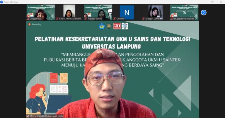 UKM-U Saintek Unila Gelar Pelatihan Kesekretariatan untuk Anggota
