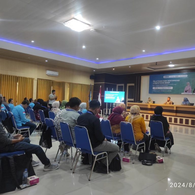 Unila Gelar Pelatihan dan Sertifikasi K-3 BNSP untuk Laboran dan Teknisi