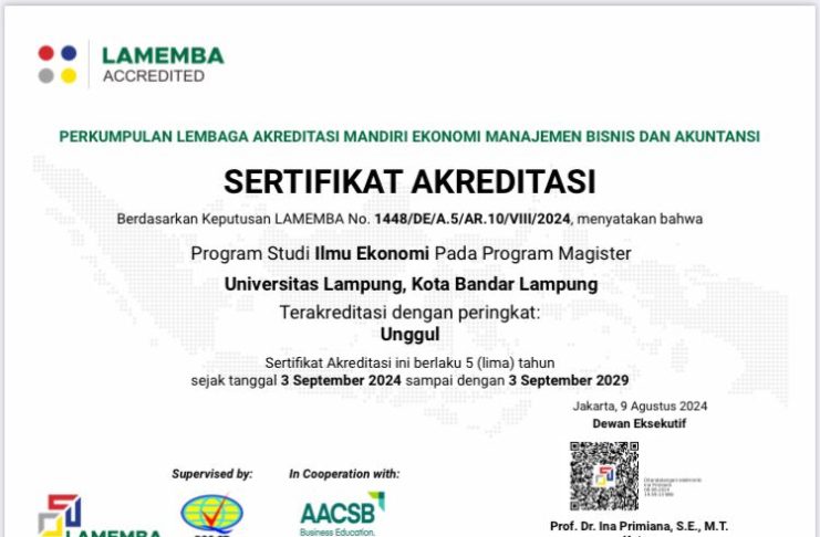 MIE FEB Raih Akreditasi Unggul LAMEMBA