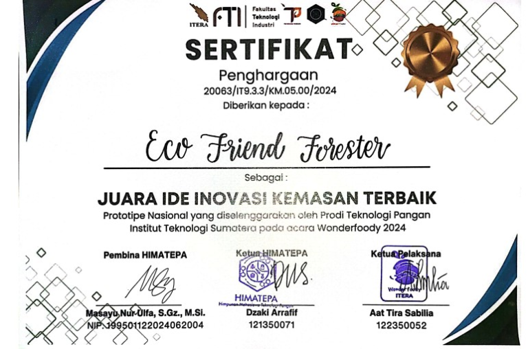 Tiga Mahasiswa Program Studi Kehutanan Borong Juara dalam Lomba Inovasi Produk Prototipe Nasional 