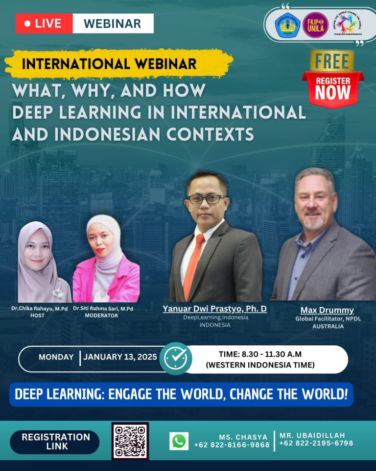 Webinar Internasional FKIP Bahas Deep Learning dalam Konteks Indonesia dan Global