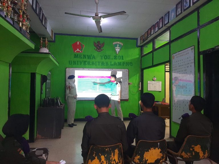 Menwa Batalyon 201 Unila Laksanakan Kursus Dinas Staf