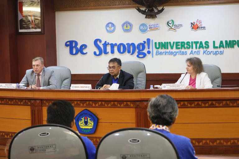 Implementasi MoU, Unila Sambut Rektor UMTE dalam Kunjungan Kerja Sama Internasional