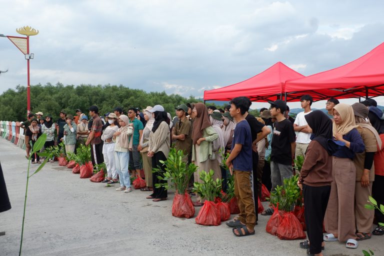 Kolaborasi HARVEST dan SRE Unila Dorong Aksi Nyata Keberlanjutan Lewat Penanaman Mangrove