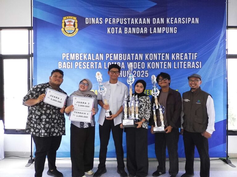 Borong Tiga Penghargaan Ajang Video Kreatif Kota, Mahasiswa Unila Berikan Sudut Pandang Lain Tentang Literasi