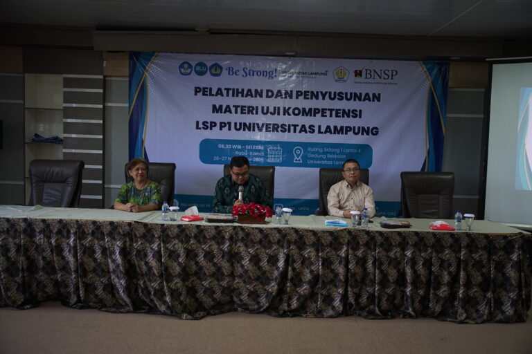 Unila Gelar Pelatihan dan Penyusunan Materi Uji Kompetensi LSP LP-1