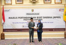 Rektor Dikukuhkan sebagai Ketua MPRD Lampung 2025–2030